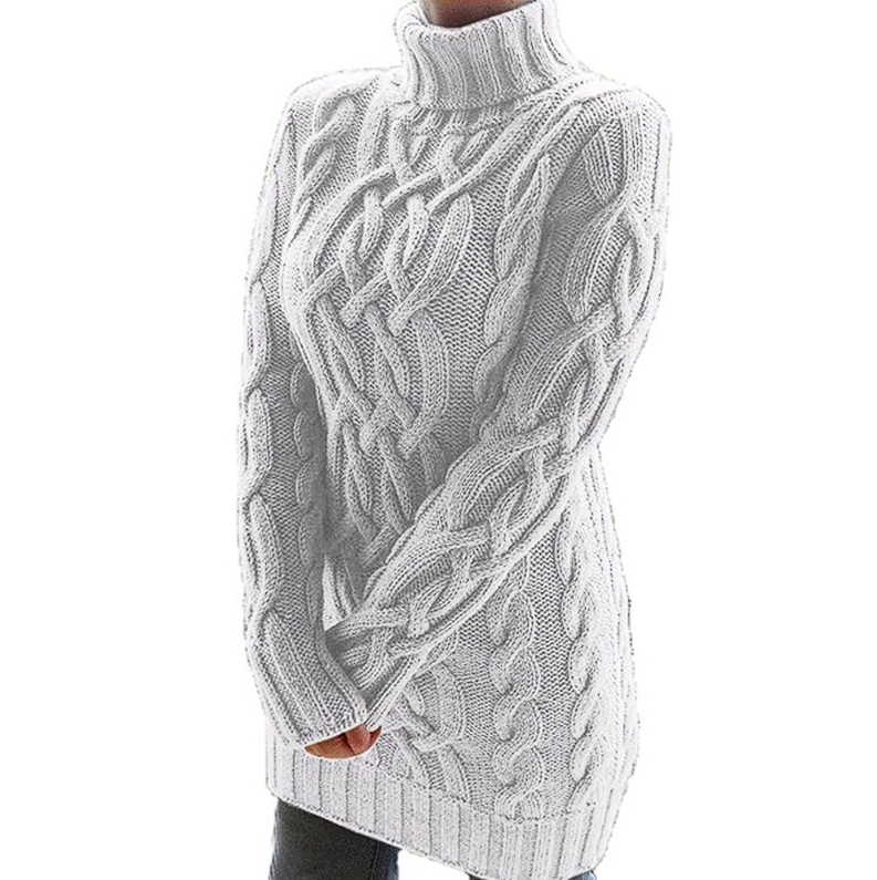 Alicia™ | Elegant Knitted winter dress with turtleneck